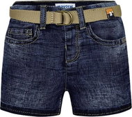 MAYORAL kids jeans shorts with belt - dark blue - 80 cm - Baby Shorts
