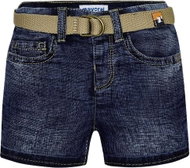 MAYORAL kids jeans shorts with belt - dark blue - 98 cm - Baby Shorts