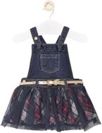 MAYORAL girls' skirt with laclo and belt blue - 98 cm - Baby Skirt