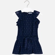 MAYORAL girls chiffon jumpsuit dark blue - 122 cm - Dress