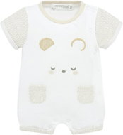 MAYORAL short overalls - white and cream teddy bear - 60 cm - Baby Romper