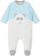 MAYORAL boys overalls with panda - blue, white, grey - 75 cm - Baby Romper