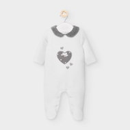 MAYORAL baby jumpsuit with collar heart white - 60 cm - Baby Romper