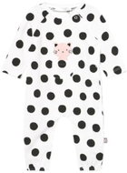 MAYORAL girls overalls DR with polka dots and cat, black/white - 60 cm - Baby Romper