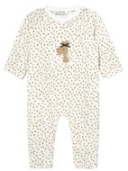 MAYORAL girls overalls with polka dots and giraffe, brown/white - Baby Romper
