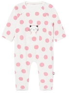 MAYORAL girls overalls DR polka dots with cat, white/pink - 60 cm - Baby Romper