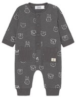 MAYORAL boys overalls DR with animals, dark grey - Baby Romper