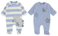 MAYORAL boys overalls 2pcs velour dinosaur blue - 70 cm - Baby Romper