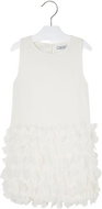 Mayoral girls dress with leaves - cream - 98 cm - Baby dress