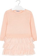 MAYORAL girls knitted dress with fringe pink - 92 cm - Baby dress
