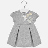 MAYORAL girls dress with bows grey - Baby dress