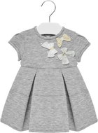 MAYORAL girls dress with bows grey - 98 cm - Baby dress