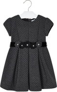 MAYORAL girls dress with polka dots and belt grey - 104 cm - Dress