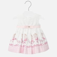 MAYORAL girls dress - white with Paris motif - Baby dress