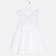 MAYORAL girls summer dress - white with lace - 110 cm - Dress