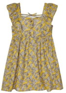 MAYORAL girls summer dress with leaves, yellow - Dress