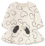 MAYORAL girls dress boy and hearts beige - 60 cm - Baby dress