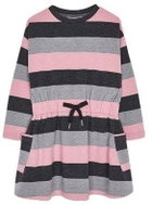 MAYORAL girls striped dress with lace DR pink - 104 cm - Dress