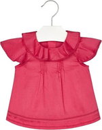 MAYORAL girls t-shirt with canary and lace - pink - 80 cm - Baby T-shirt