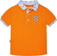 MAYORAL boys short sleeve T-shirt with collar - orange - 86 cm - Baby T-shirt