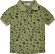 MAYORAL boys T-shirt with collar and buttons - green - 80 cm - Baby T-shirt