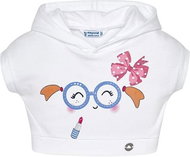 MAYORAL girls short hooded T-shirt - white - 80 cm - Baby T-shirt