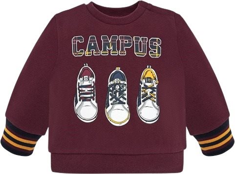 MAYORAL boys sweatshirt burgundy sneakers - 98 cm - Baby Sweatshirt - Main image