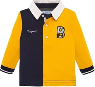 MAYORAL boys polo shirt DR half and half yellow, black - 86 cm - Baby T-shirt