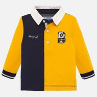 MAYORAL boys polo shirt DR half and half yellow, black - 98 cm - Baby T-shirt