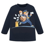MAYORAL boys shirt long. sleeve with postman dark blue - 80 cm - Baby T-shirt