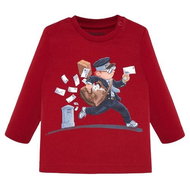 MAYORAL boys shirt long. sleeve red with postman - 80 cm - Baby T-shirt