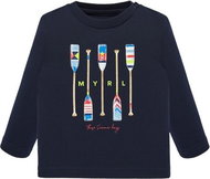 MAYORAL boys long sleeve shirt - dark blue with oars - 98 cm - Baby T-shirt