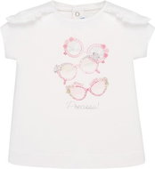 MAYORAL girls short sleeve t-shirt - white with pink glasses - 98 cm - Baby T-shirt