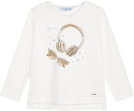 MAYORAL girls T-shirt DR headphones beige - 98 cm - Baby T-shirt