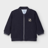 MAYORAL boys' zip-up sweatshirt with embroidery - dark blue - Baby Sweatshirt