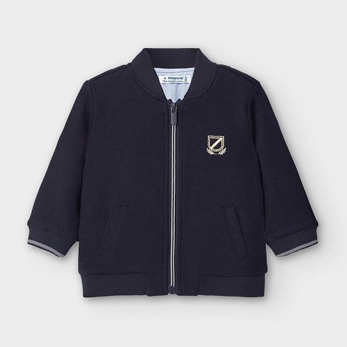 MAYORAL boys' zip-up sweatshirt with embroidery - dark blue - Baby Sweatshirt - Main image