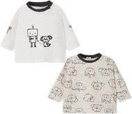 MAYORAL boys set t-shirt 2pcs alien beige - 75 cm - Baby T-shirt