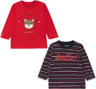 MAYORAL boys t-shirt set 2pcs stripes and dog red - 86 cm - Baby T-shirt