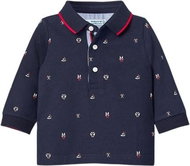 MAYORAL boys polo shirt with DR, dark blue with small pattern - 86 cm - Baby Shirt