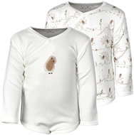 Fixoni baby body DR 2pcs owl beige - 68 cm - Bodysuit for Babies