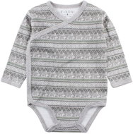 Fixoni Baby wrap body long sleeve grey - 62 cm - Bodysuit for Babies