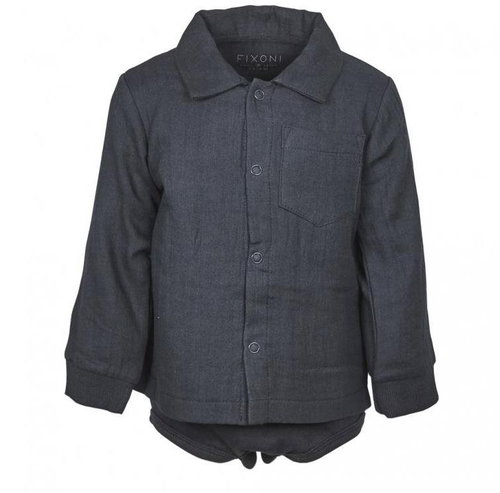Fixoni boy's shirt body dark blue - 56 cm - Bodysuit for Babies - Main image