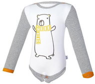Little Angel Body skid DR stripe Outlast® - white bear/black stripe size 86 - Bodysuit for Babies