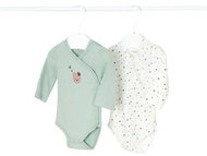 Mayoral girls body DR set 2 pcs hearts, teddy bear green/white - 65 cm - Bodysuit for Babies