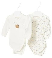 Mayoral children's body set 2 pieces with hearts, teddy bear cream - 55 cm - Bodysuit for Babies