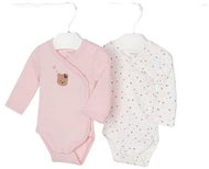 Mayoral girls body DR set 2 pcs hearts and teddy bear, pink/white - 55 cm - Bodysuit for Babies