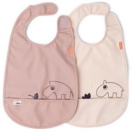Done by Deer Set of 2pcs Deer Friends bibs - pink - Bib