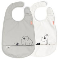 Done by Deer Set of 2pcs Deer Friends bibs - grey - Bib