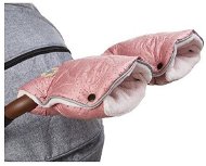 Little Angel Stroller gloves stitched MAZLÍK - pink gloss / powder pink - Stroller Hand Muff