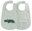2 Croco bibs - green